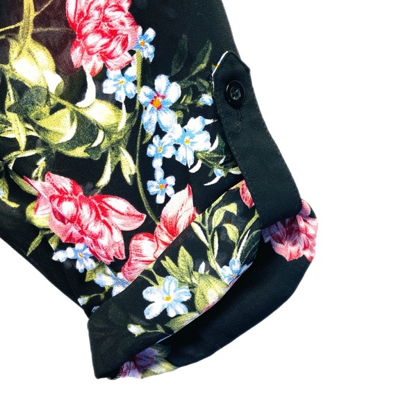 👚 TORRID || Chiffon Hi-Low Floral Sheer Tunic Top- - Picture 5 of 8